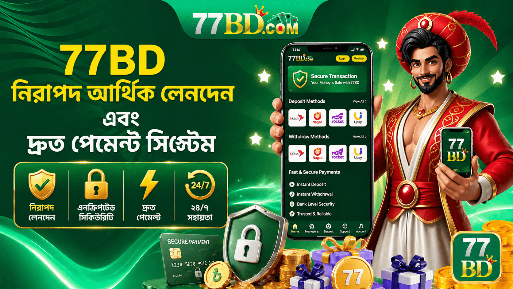 77BD নিরাপদ আর্থিক লেনদেন এবং দ্রুত পেমেন্ট সিস্টেম